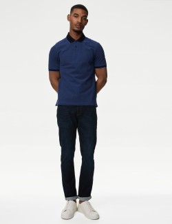 Pure Cotton Tipped Pique Shirt