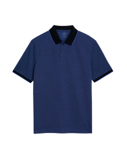 Pure Cotton Tipped Pique Shirt