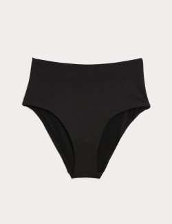 Tummy Control High Waisted High Leg Bikini Bottoms