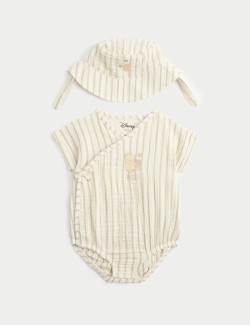 Dvoudílná kombinéza s kloboukem s motivem Winnie the Pooh™ (3,2 kg – 12 měsíců)