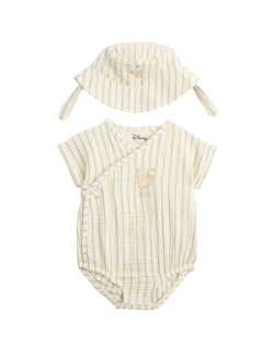 Dvoudílná kombinéza s kloboukem s motivem Winnie the Pooh™ (3,2 kg – 12 měsíců)