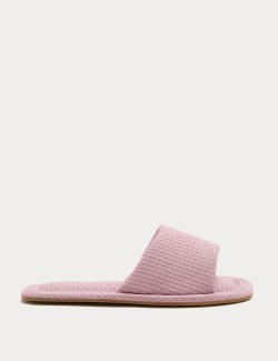Woven Open Toe Slider Slippers