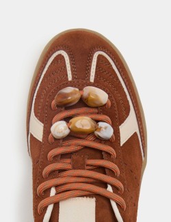 Suede Bead Detail Trainers