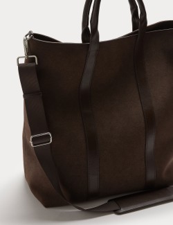 Faux Suede Tote Bag