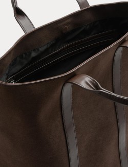 Faux Suede Tote Bag