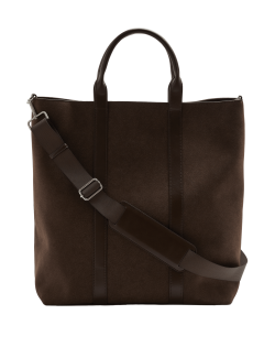 Faux Suede Tote Bag