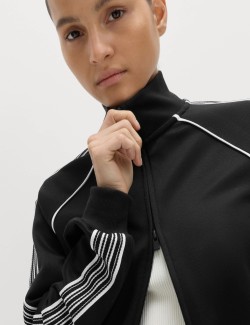 Cotton Rich Tricot Zip Up Track Jacket