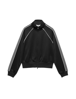 Cotton Rich Tricot Zip Up Track Jacket
