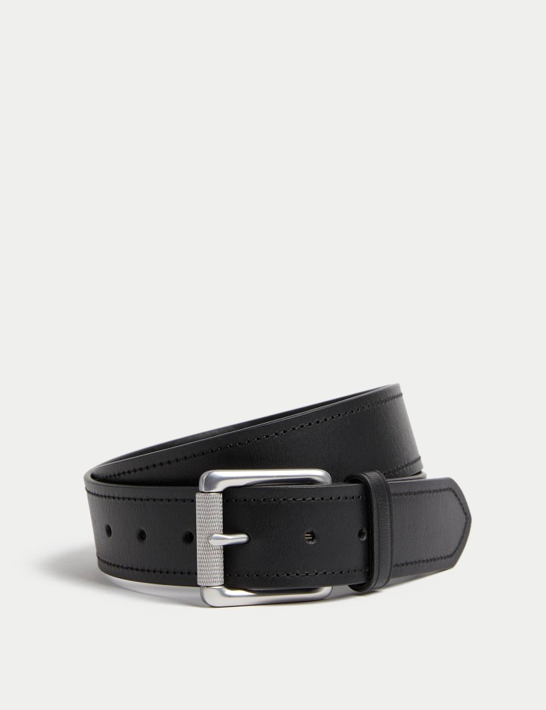 Leather Stitch Detail Belt