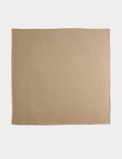 Linen Blend Herringbone Bandana Scarf