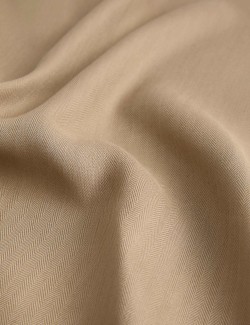 Linen Blend Herringbone Bandana Scarf