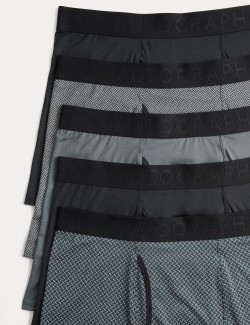 Strečové trenýrky Microskin s geometrickým vzorem, sada 5 ks