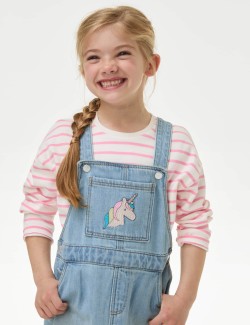 2pc Cotton Rich Striped Unicorn Outfit (2-8 Yrs)