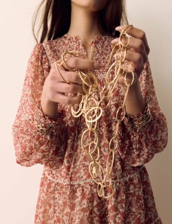 Printed Ladder Lace Insert Mini Smock Dress