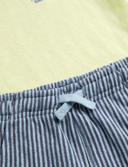 2pc Pure Cotton T-Shirt And Shorts Outfit (2-8 Yrs)