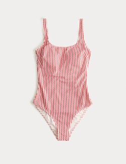 Printed Scoop Neck Swimsuit