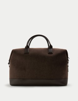 Faux Suede Weekend Bag