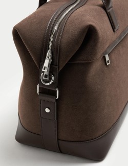 Faux Suede Weekend Bag