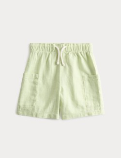 Linen Blend Cargo Shorts (2-8 Years)