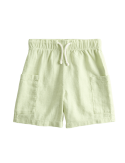 Linen Blend Cargo Shorts (2-8 Years)