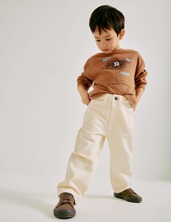 Pure Cotton Denim Carpenter Jeans (2-8 Yrs)