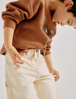Pure Cotton Denim Carpenter Jeans (2-8 Yrs)