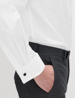 Regular Fit Luxury Cotton Double Cuff Twill Shirt