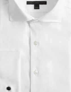 Regular Fit Luxury Cotton Double Cuff Twill Shirt