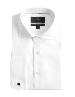 Regular Fit Luxury Cotton Double Cuff Twill Shirt