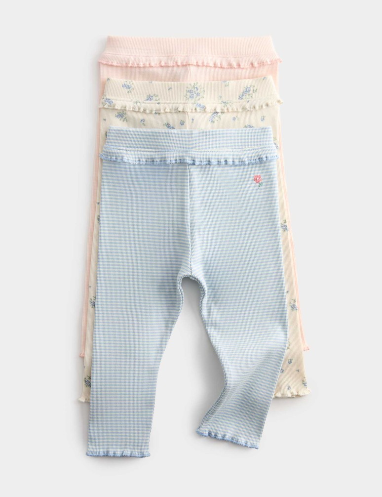 3 Pack Cotton Rich Printed Leggings (0-5 Yrs)