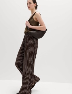 Lyocell Rich Drawstring Wide Leg Trousers