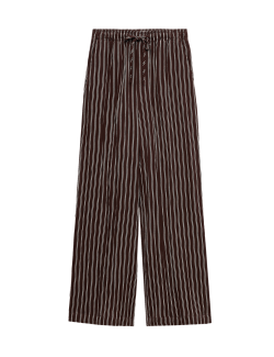 Lyocell Rich Drawstring Wide Leg Trousers