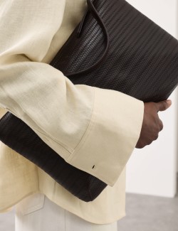 Pure Linen Contrast Button Shirt