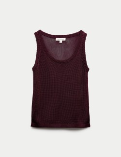 Metallic Knitted Vest Top