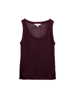 Metallic Knitted Vest Top