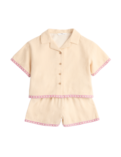 2 Piece Pure Cotton Palm Tree Outfit (2-10 Yrs)
