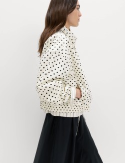 Cotton Rich Funnel Neck Bomber Jacket