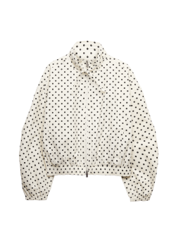 Cotton Rich Funnel Neck Bomber Jacket