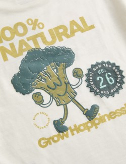 Pure Cotton Vegetable Graphic T-Shirt (2-8 Years)