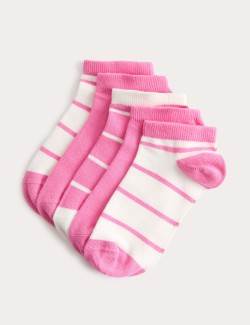5 Pack Cotton Rich Striped Trainer Liners™ (6 Small - 7 Large)