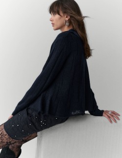 Fine Gauge Slouchy Jumper with Mohair