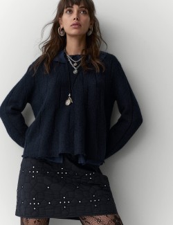 Fine Gauge Slouchy Jumper with Mohair
