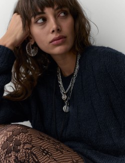 Fine Gauge Slouchy Jumper with Mohair