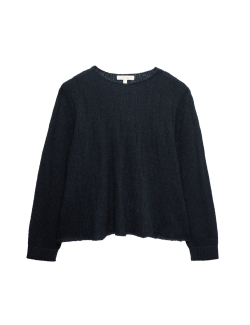 Fine Gauge Slouchy Jumper with Mohair