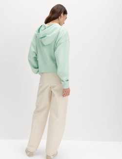 Pure Cotton Garment Dye Zip Up Hoodie