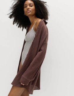 Cotton Rich Textured Shirt with Linen