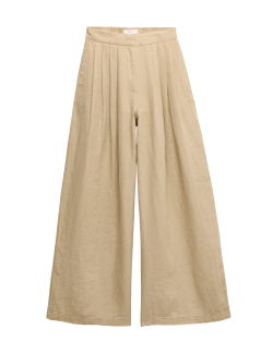 Pure Linen Wide Leg Trousers