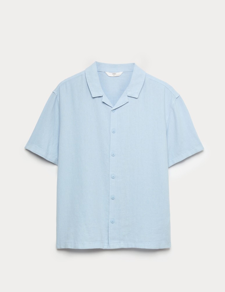 Linen Rich Plain Shirt (6-16 Yrs)