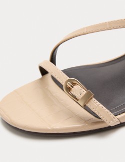 Buckle Strappy Kitten Heel Sandals