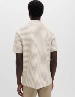Cotton Rich Jersey Geometric Polo Shirt
